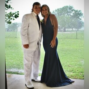 Elegant Navy Blue Gown